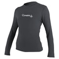 ONeill Womens Basic Skins Upf 50+ Long Sleeve Sun Shirt, Graphite, Large