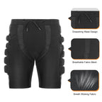 Relaxyee Protective Padded Shorts, 3D Protection Short Pants Hip Padded Compression Shorts Impact Shorts Hip Protective Gear For