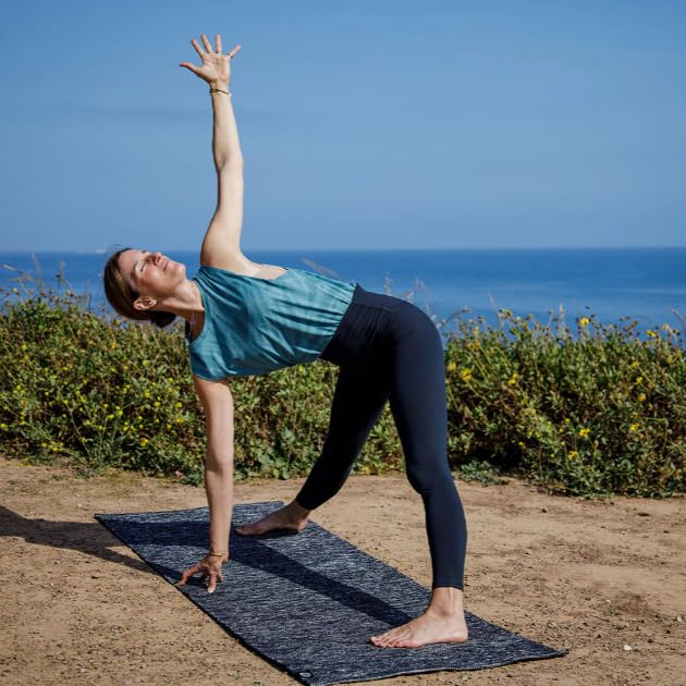 Manduka Shala Yoga Rug 71 - Outdoor Yoga & Meditation | Foldable & Machine Washable | Natural Cotton | Handmade | 71 x 26 inches