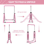 Dobests Foldable Gymnastics Bars For Home Gymnastic Equipment For Kids Adjustable Junior Training Bars For 3-7 Years Old Childre