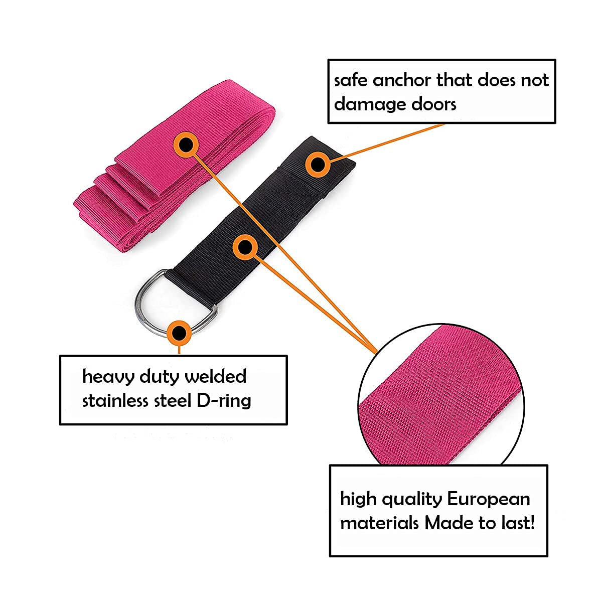 Door Leg Stretcher, Door Flexibility  Stretching Leg Strap - Great For Ballet Cheer Dance Gymnastics Or Any Sport Leg Stretcher