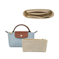 Tukywan Bag Organizer Insert For Longchamp Mini Le Pliage Tote Bag  Beige