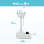 Yitamotor Dual Use Portable Sink 17L Camping Hand Washing Station With Towel Holder, Soap Dispenser, Foot Operated, Hand Wash Ba