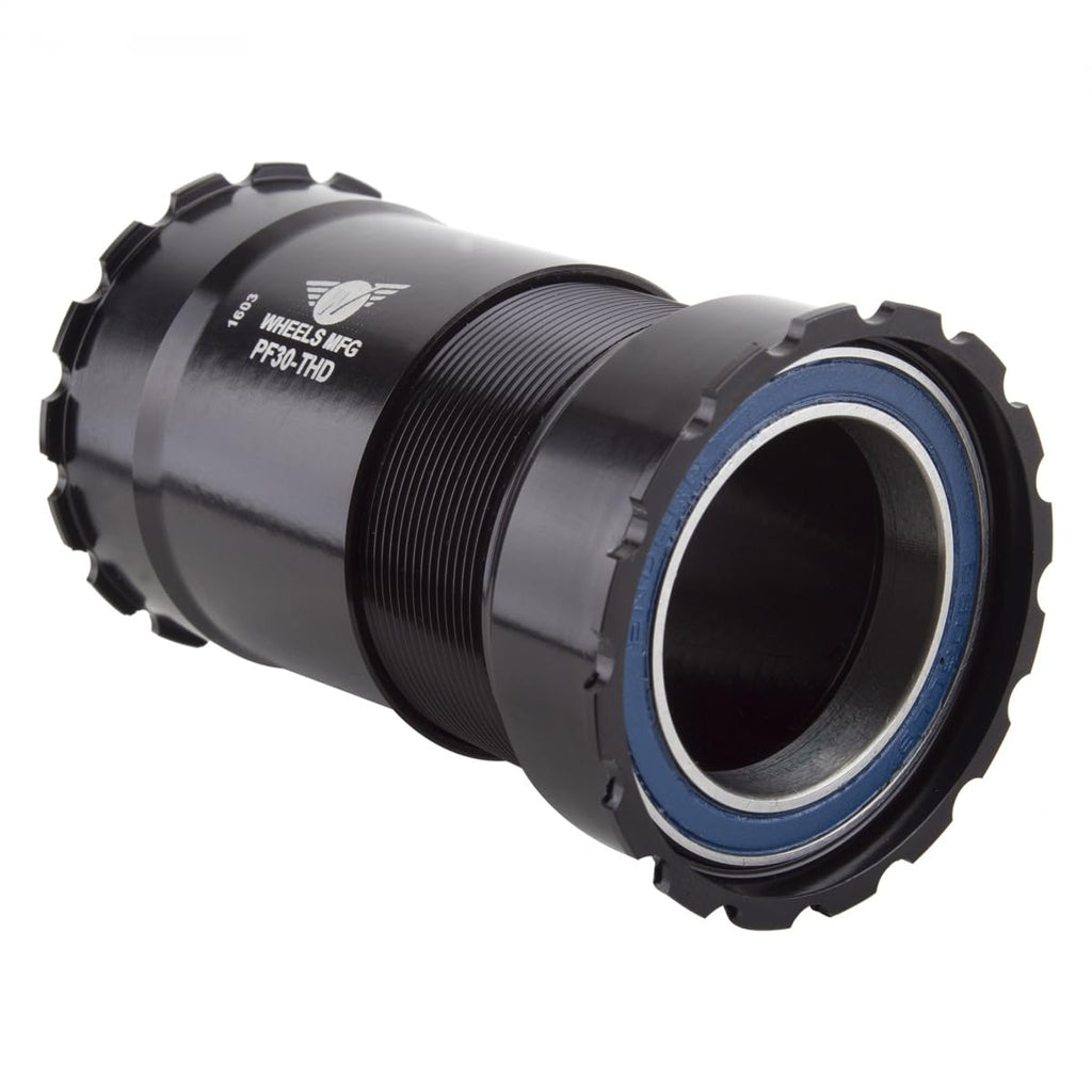 Wheels Manufacturing Pressfit 30 Bottom Bracket Threaded Together Alloy Black Bike Pack Accessories