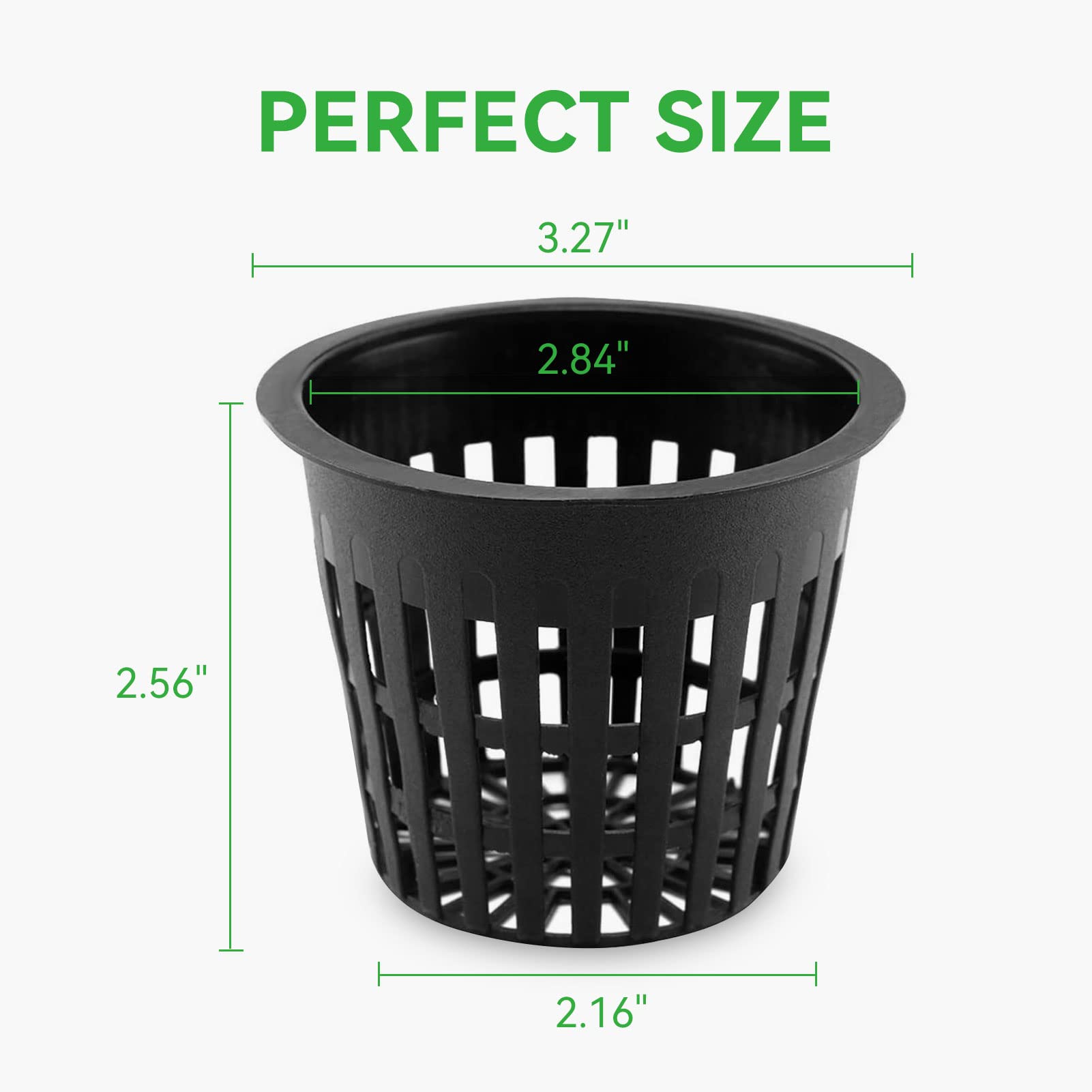 Growneer 50 Packs 3 Inch Net Cups Slotted Mesh Wide Lip With 10Pcs Plant Labels Heavy Duty Filter Plant Net Pot Bucket Basket Fo
