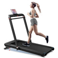 TARESNESS 3 in 1 Foldable Treadmill with Auto Incline, 18 Wide Running Belt Under Desk Walking Pad W/Remote Control, Speaker, 26