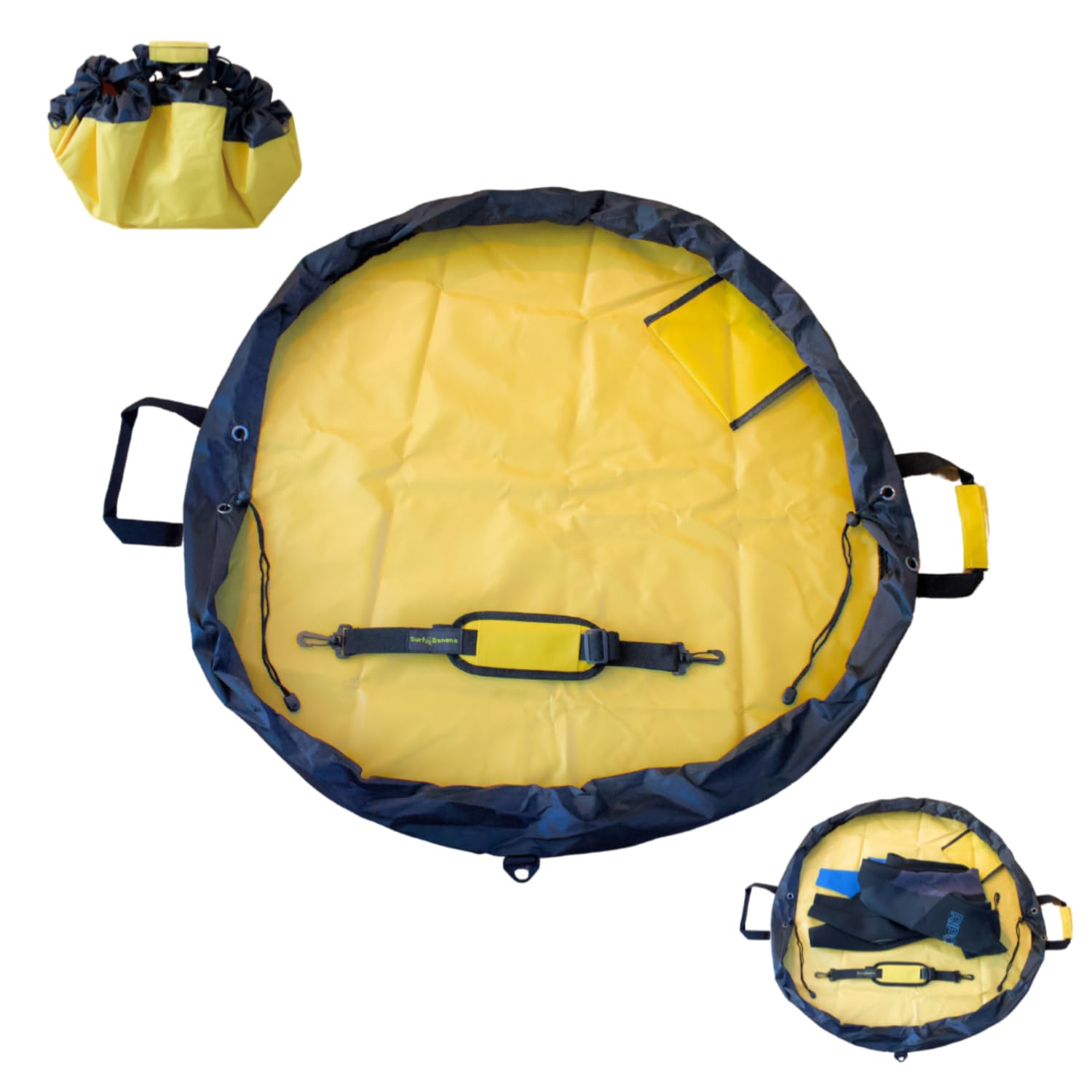 Surf Banana Wetsuit Changing Mat - Surf Changing Mat with Shoulder Strap - Surf Mat & Wetsuit Bag Waterproof - Surf Change Gear 