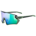Uvex anti-fog sports sunglasses for cycling/running with UV protection, for women & men, sportstyle 231 2.0, Moss Green-black/Gr