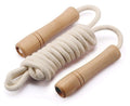 Homello Jump Rope For Kids - Wooden Handle - Adjustable Cotton Braided Fitness Skipping Rope For Toddler Fitness Workout Exercis