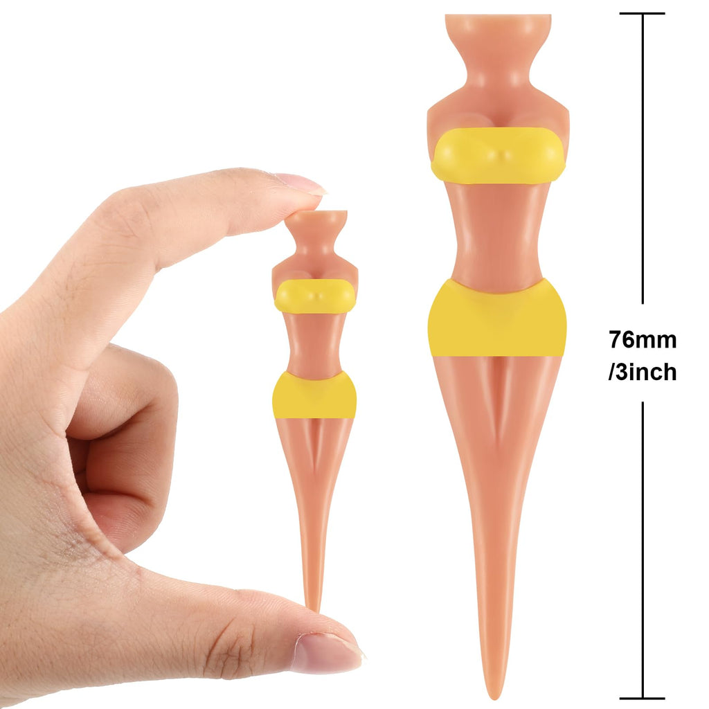 Funny Golf Tees Lady Girl Golf Tees, 76 Mm/ 3 Inch Plastic Pin Up Golf Tees, Home Women Golf Tees For Golf Training Accessories