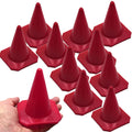 Bluedot Trading 4    Red Mini Plastic Traffic Cones | Set of 10 for Agility Training, RC Racing, Outdoor Activities, Sports Dril