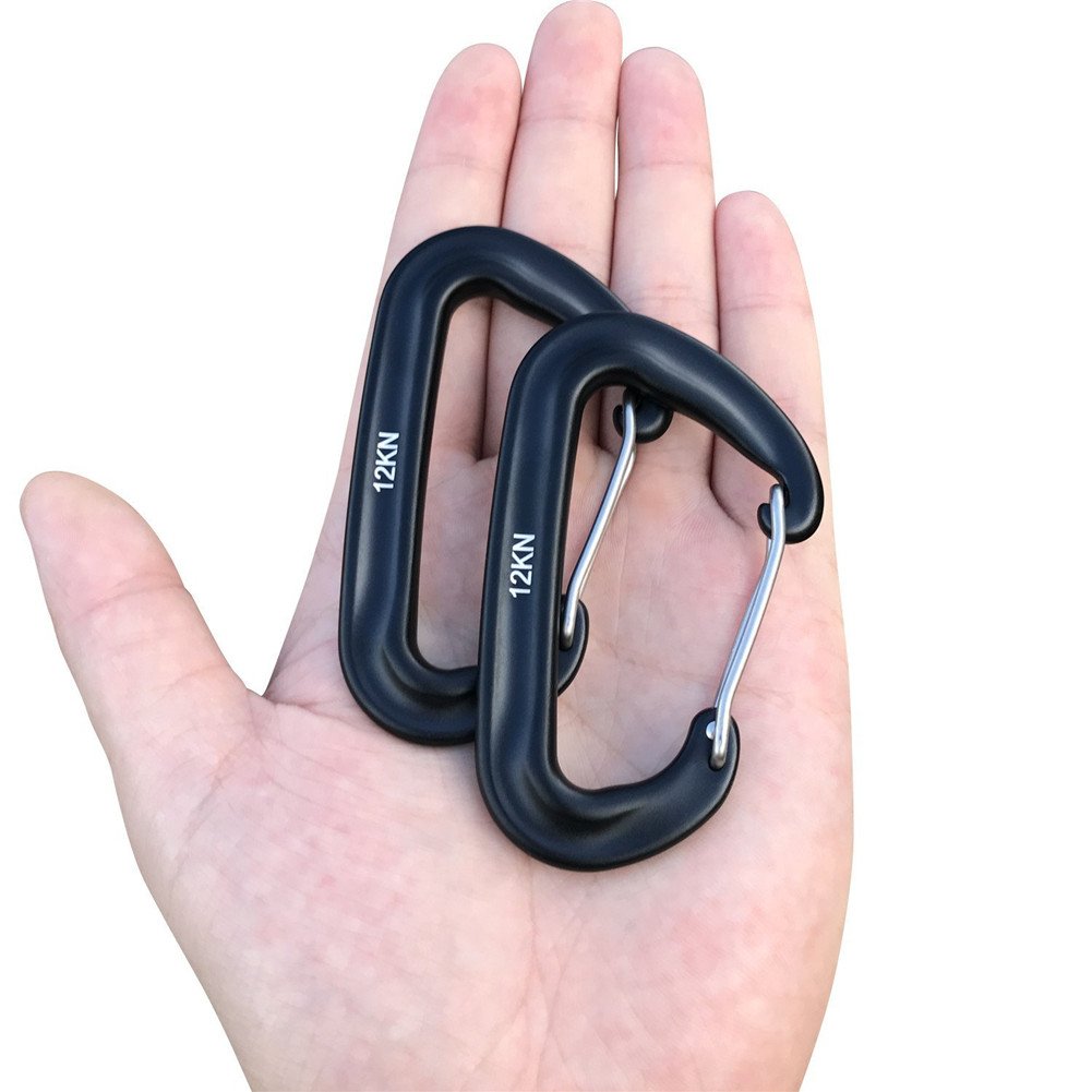 L-Rover Carabiner,12Kn Lightweight Heavy Duty Carabiner Clips,Aluminium Wiregate Caribeaners For Hammocks,Camping, Key Chains, O