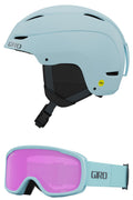 Giro Ceva MIPS Womens Snow Helmet/Goggle Combo - (Combo) Matte Light Mineral - Light Mineral Thirds - Size Medium
