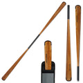 LINGVUM Wood (Cedar) Greenland Paddle with Anti-Collision Edge and Paddle Bag, Wooden Greenland Kayak Paddle, 215 cm