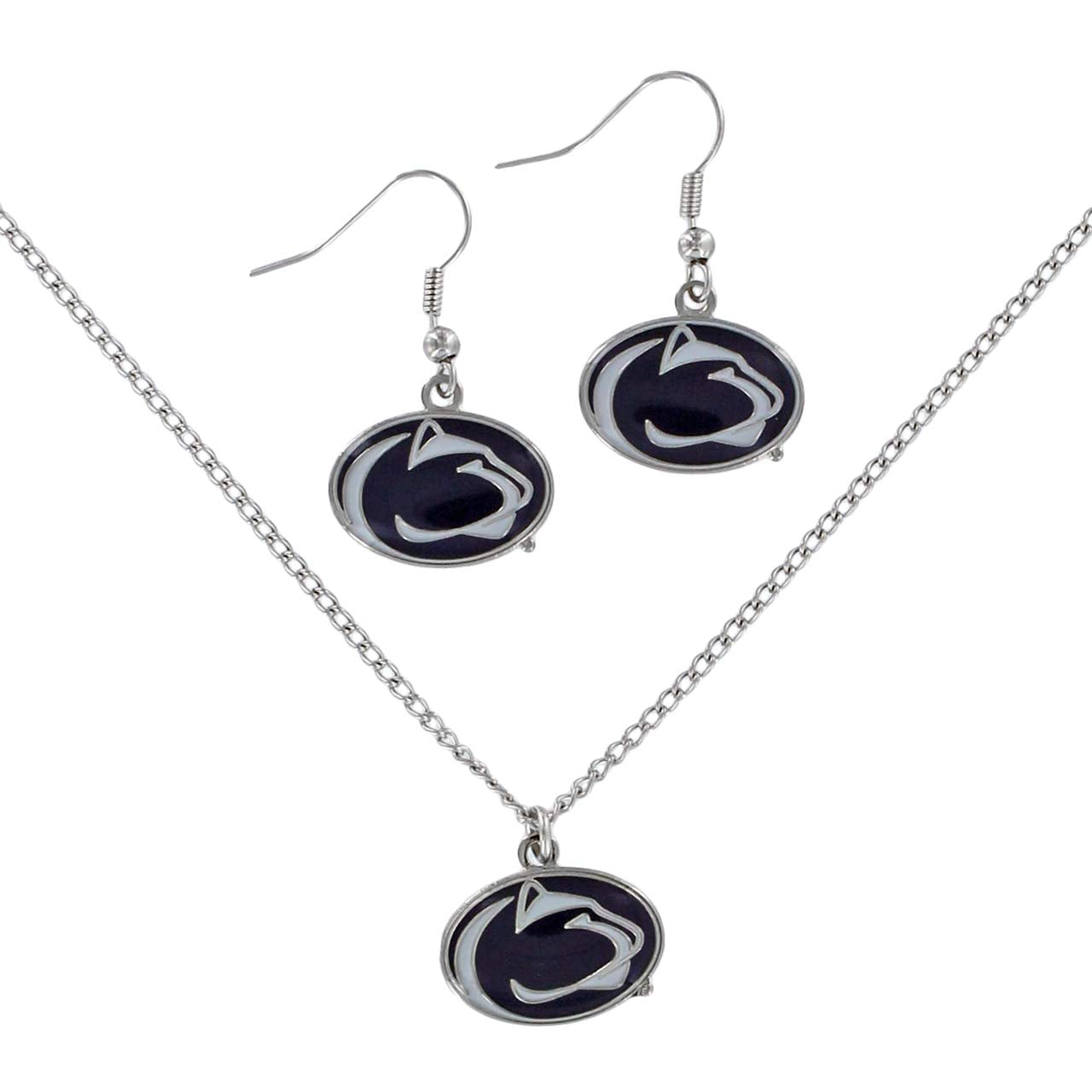 Aminco NCAA Penn State Nittany Lions Logo Earrings & Pendant Set, Team Color, ccp-se-203-34 (CCP-SE-203-34)