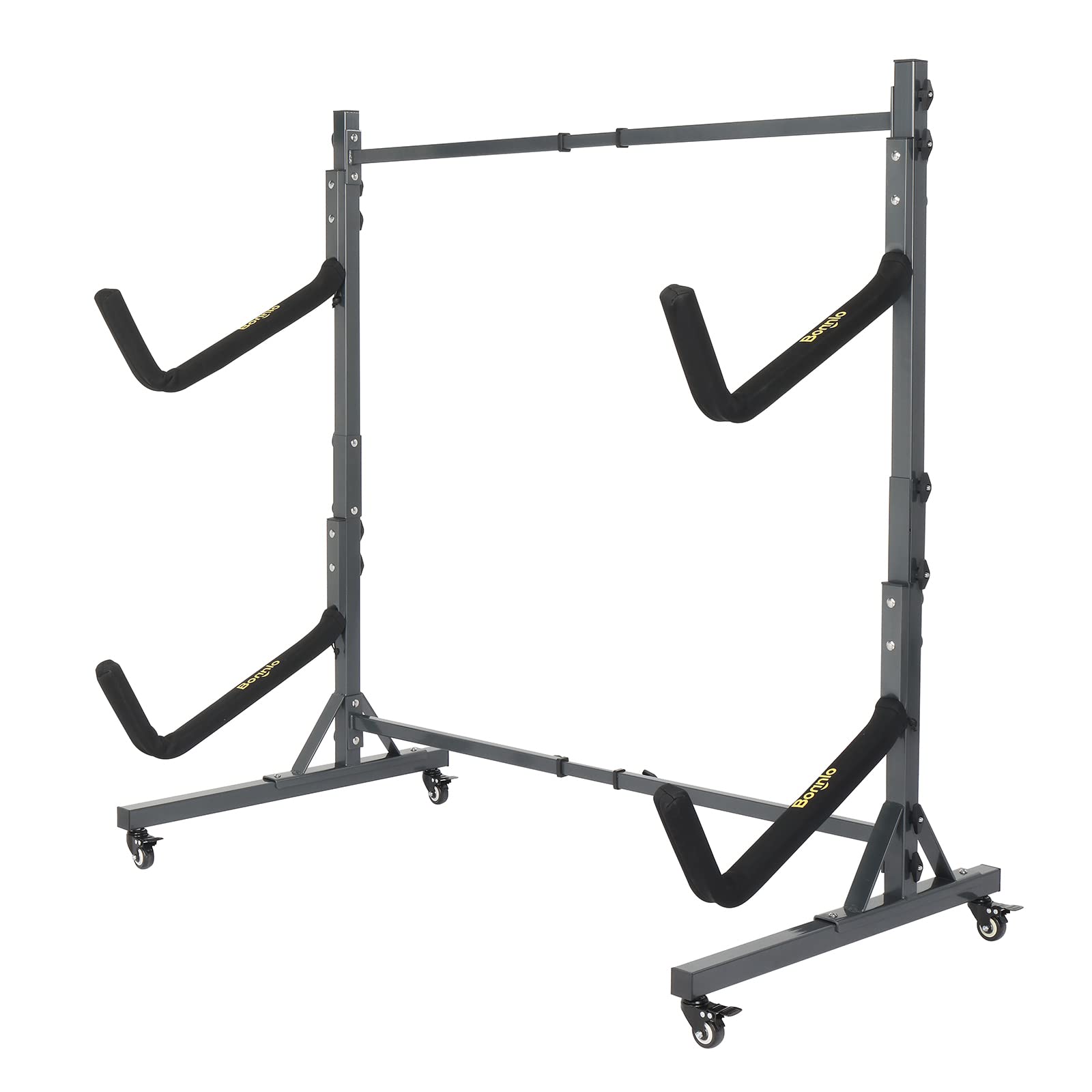 Bonnlo Kayak Stand Freestanding, Storage Rack for Two-Kayak, Canoe, Boat, Paddle Board, SUP, Surfboard for Indoor Outdoor Garage