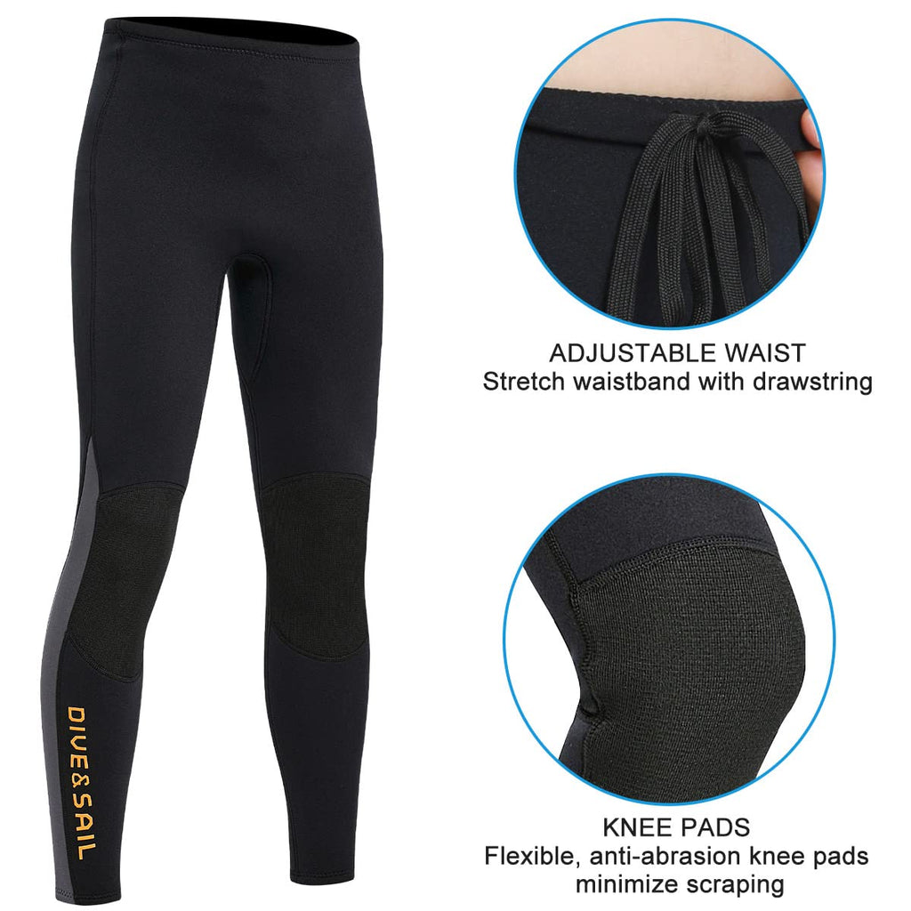 Wetsuit Pants 3Mm Neoprene Pants Men Surfing Pants Keep Warm For Diving Surfing Swimming Snorkeling Scuba Kayaking Pants 2Xl Siz