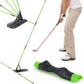 JolliLudo Golf Alignment Sticks & Swing Trainer Set Adjustable 7-Angle Holder & Grip Trainer Aid Portable Sectional Design for S