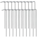 20 Pack Tent Pegs, 7 Metal Tent Stakes Pegs With Hook, Tent Garden Stakes For Camping, Canopy, Outdoor Decoration