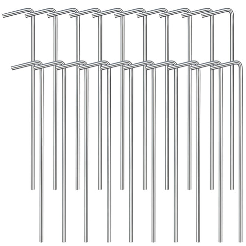 20 Pack Tent Pegs, 7 Metal Tent Stakes Pegs With Hook, Tent Garden Stakes For Camping, Canopy, Outdoor Decoration