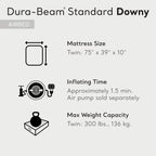 Intex 75 X 39 X 10 Inch Dura-Beam Fiber-Tech Vinyl Standard Downy Air Mattress With Plush Top And 2-In-1 Valve, Twin (Pump Not I