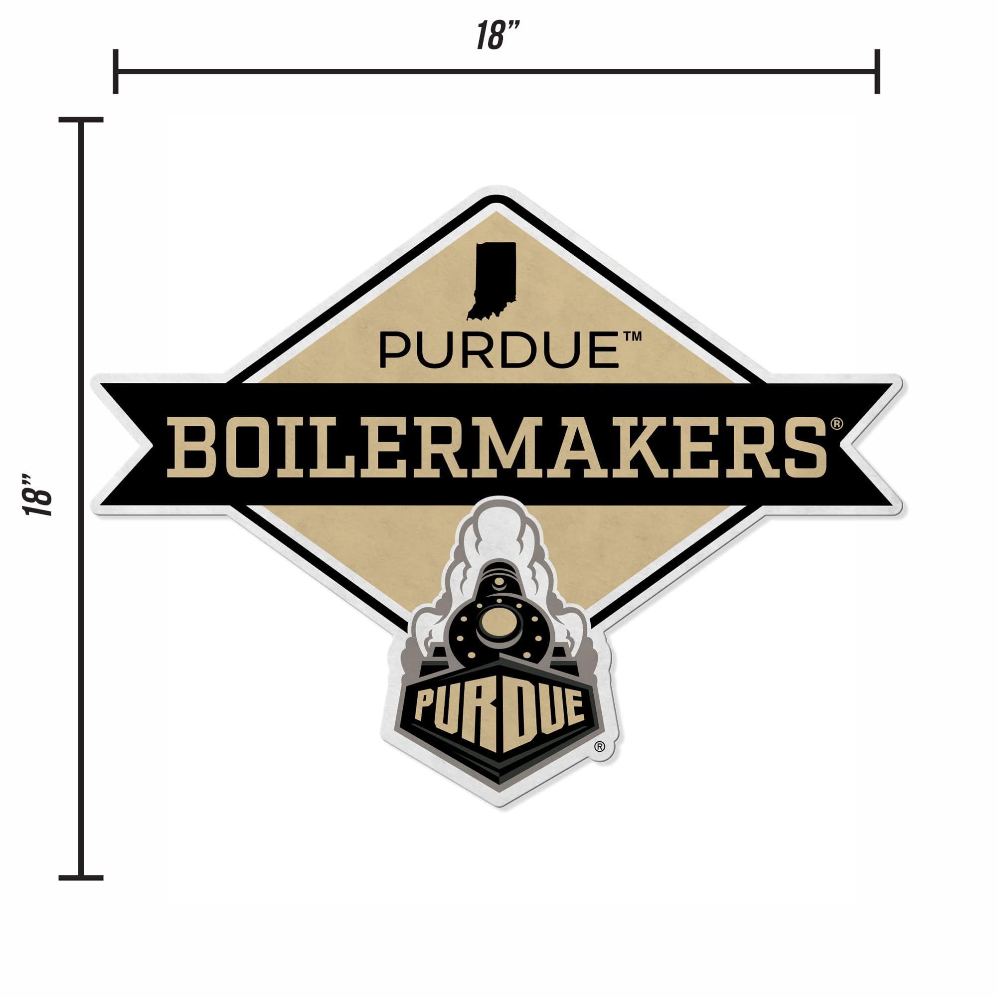 Rico Industries Ncaa Purdue Boilermakers Diamond Shape Cut Pennant - Home And Living Room D  Cor - Soft Felt Ez To Hang 20.5 X 1