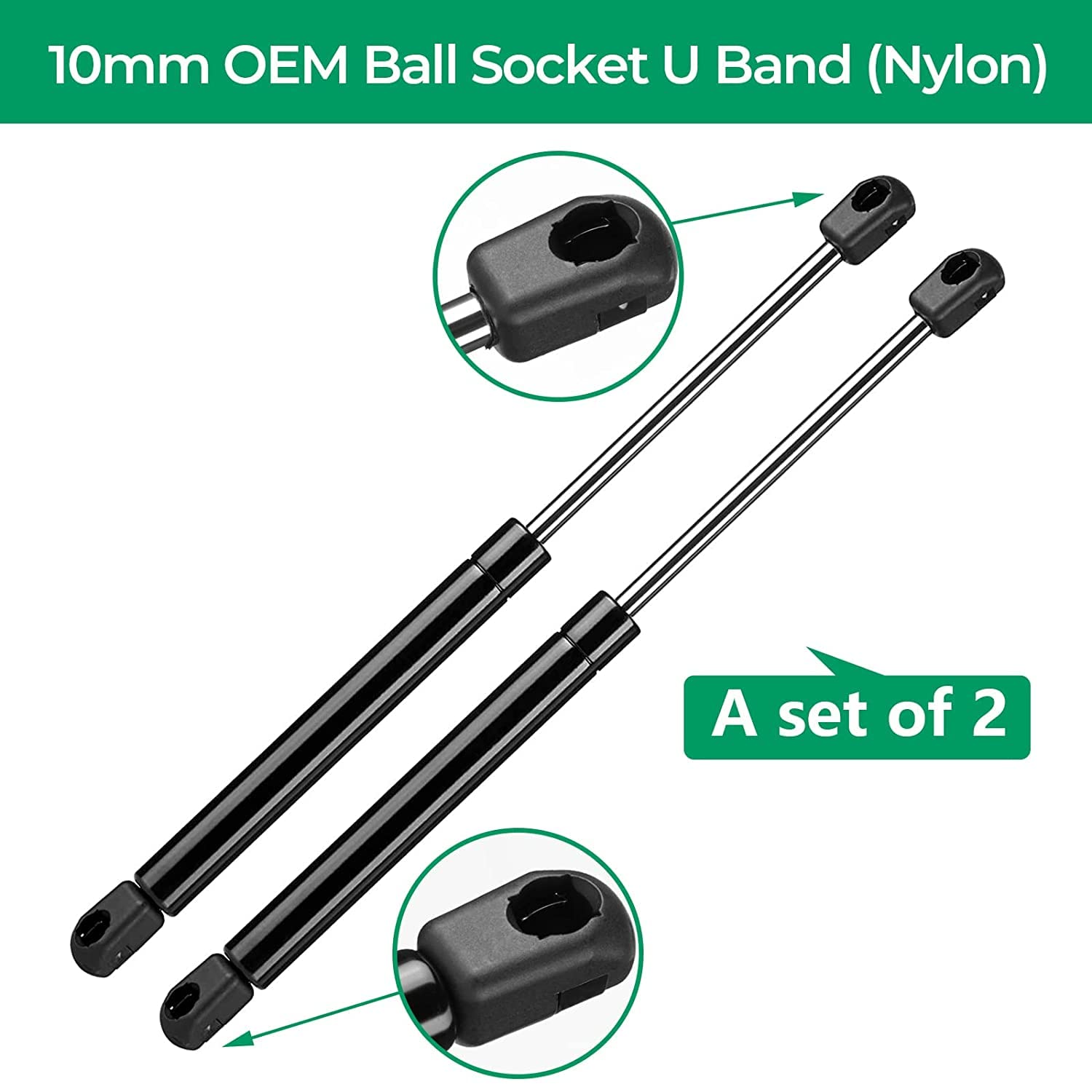 C16-11028 12 Inch 40Lb180N Gas Struts Shock Spring Lift Support For Leer Camper Shell Topper Rear Windows Door Truck Cap Toolbox