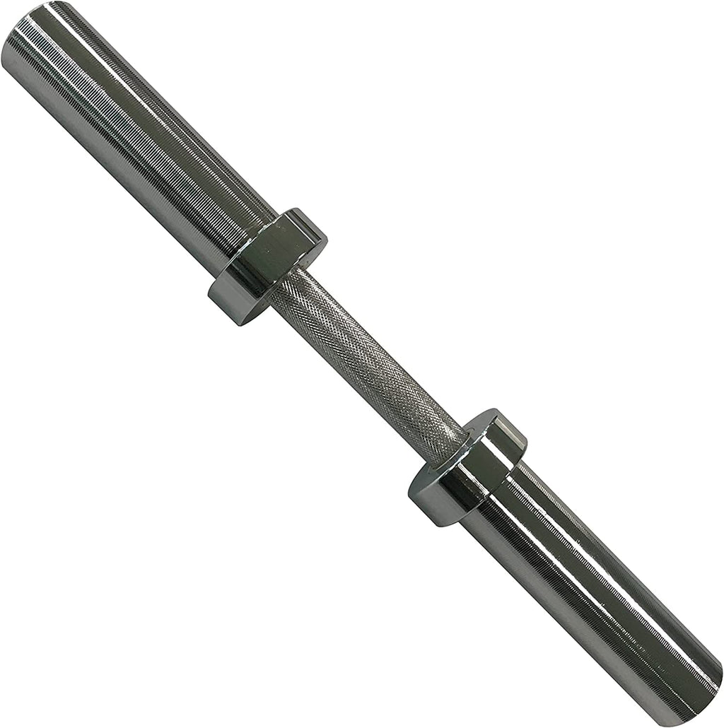 CAP Barbell 2 Solid Olympic Dumbbell Handle, No Collars, Chrome (New Version)