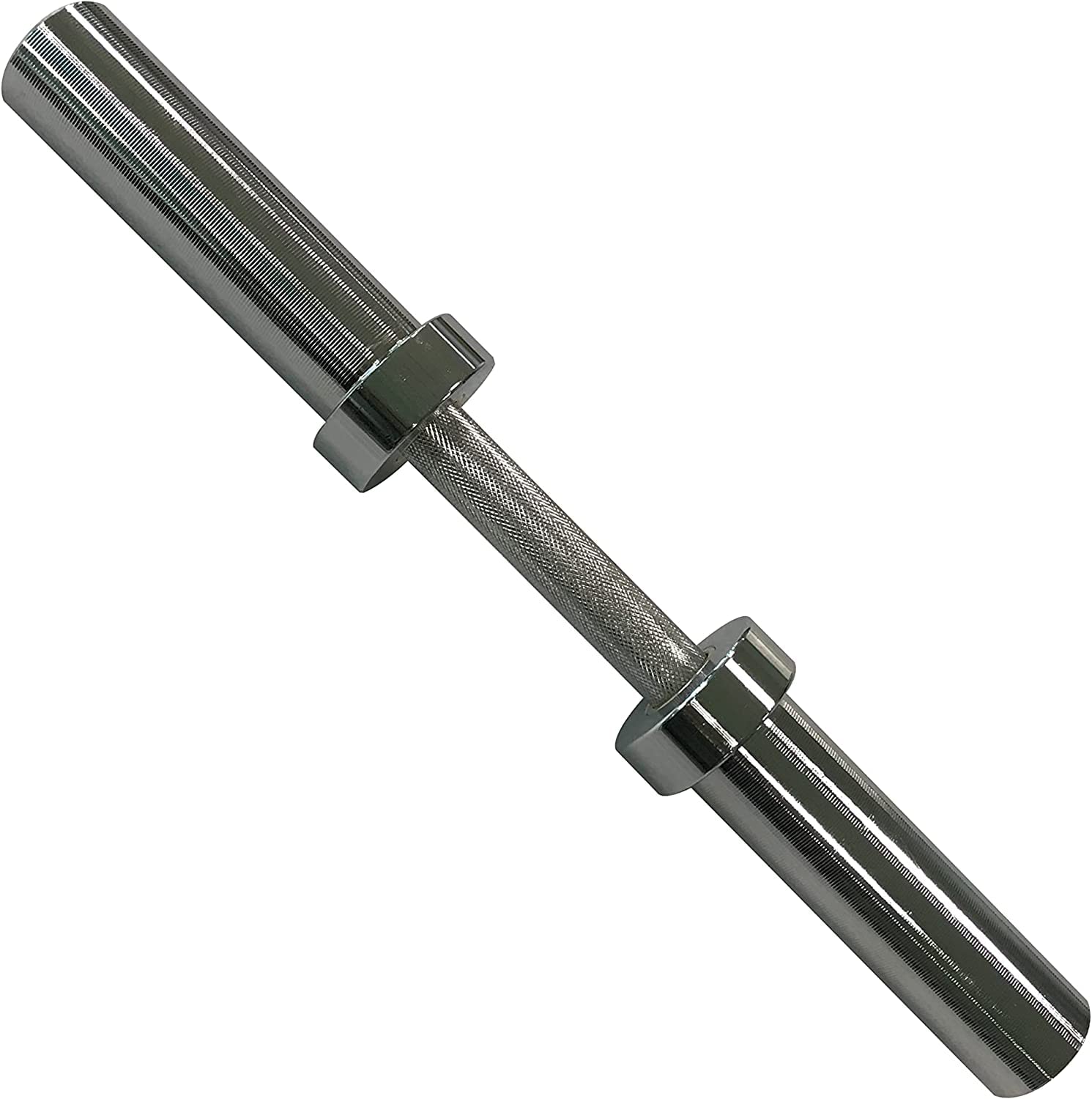 CAP Barbell 2 Solid Olympic Dumbbell Handle, No Collars, Chrome (New Version)