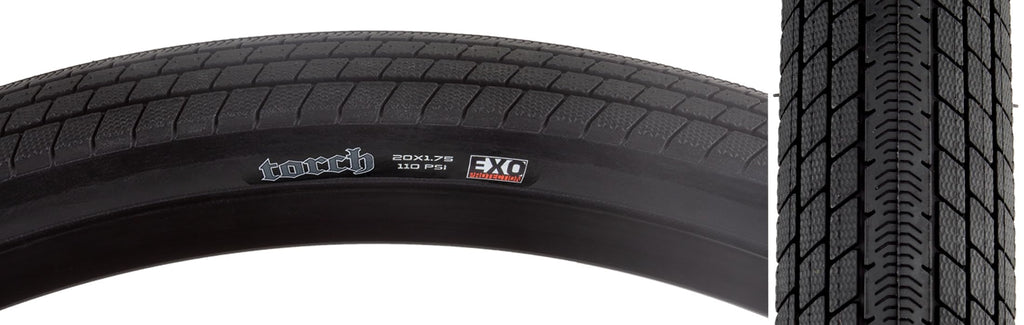 Maxxis Torch 20X1.75 120 Tpi Folding Dual Compound Exo/Tr Tyre - Black, 20 X 1.75 Inches