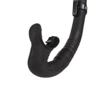 Ist Dry Top Foldable Snorkel For Freediving & Spearfishing, Flexible Roll Up Design, Compact For Travel- Black