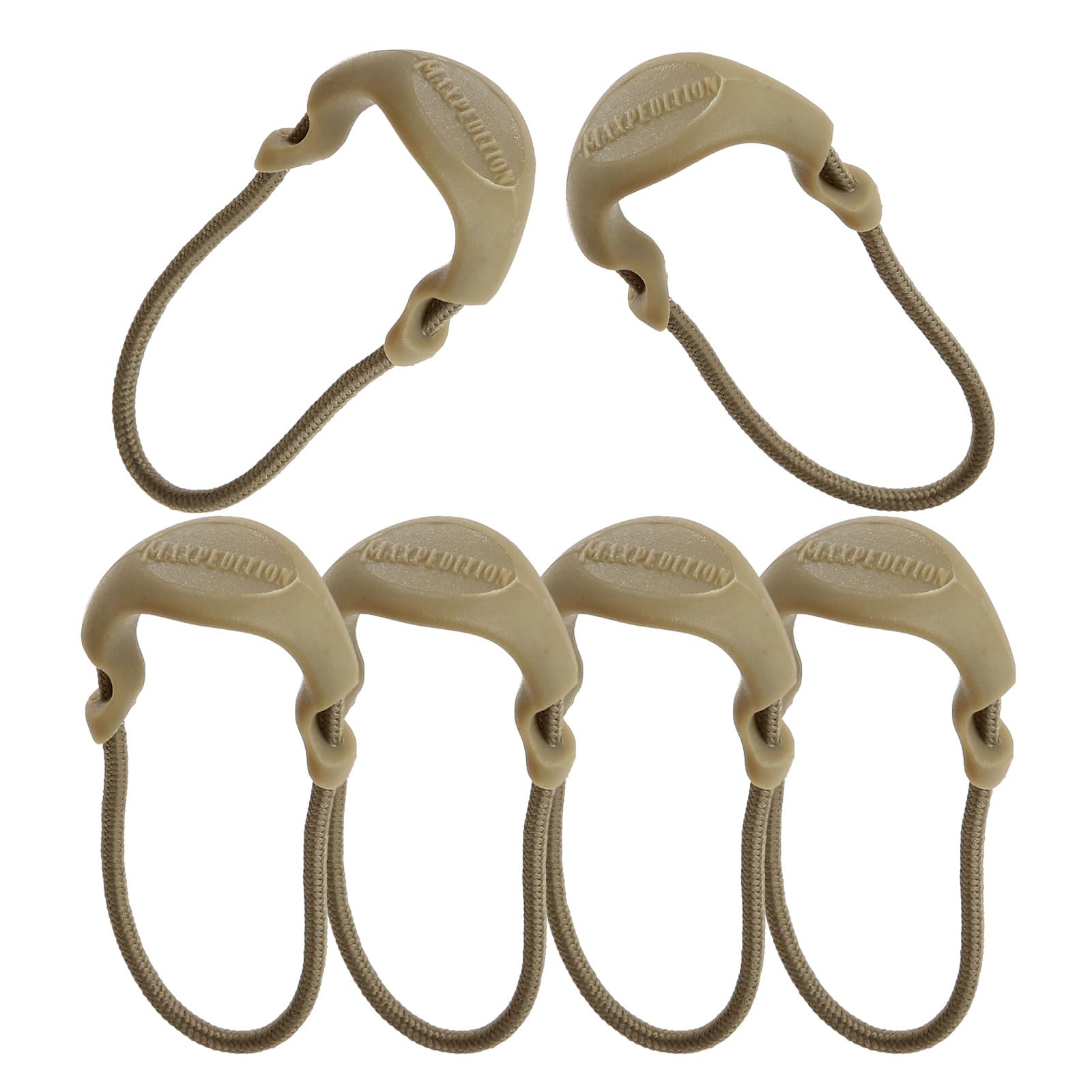 Maxpedition Positive Grip Zipper Pulls (Pack Of 6) (Small) (Tan)