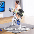 Anzome Bike Seat Cushion, Exercise Bike Seat Cover, Wide Foam & Extra Soft Gel Bike Seat Cushion For Women Men Everyone, Fits Cr
