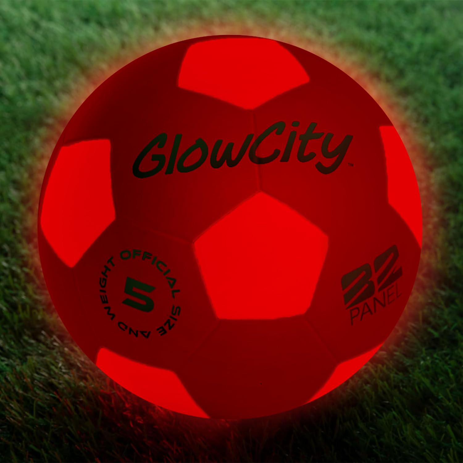 Light Up-Soccer Ball Size 5|Glow In The Dark|Official Size And Weight|Uses 2 Hi-Bright Led Lights|Perfect For A Night Match In T