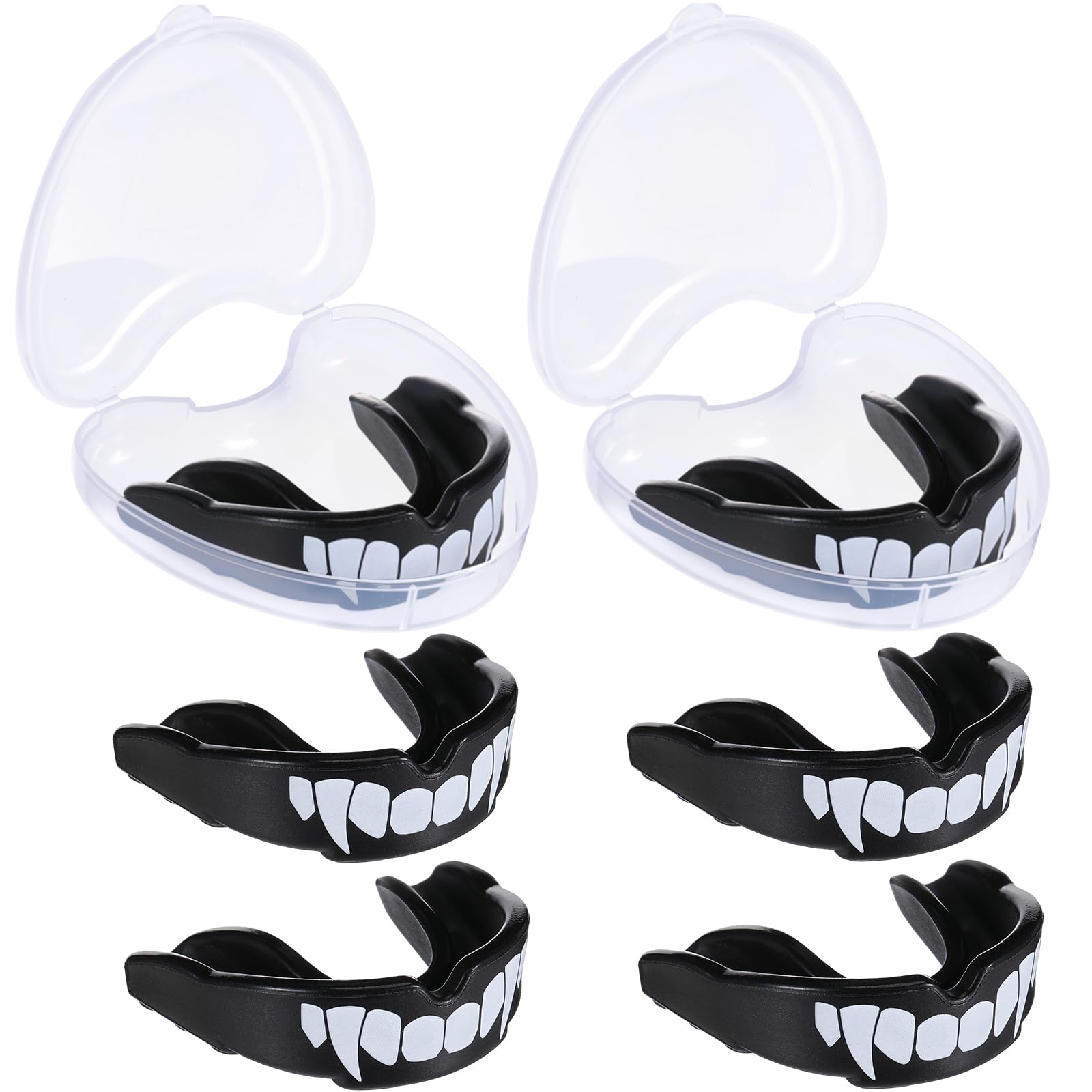 Bbto 6 Pieces Sports Mouth Guard For Kids, Athletic Mouthguard For Boxing Football Hockey Karate Basketball(Classic Color, Styli