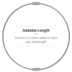 Pawfly 6 Inch Wire Keychain Cable Large Stainless Steel Key Ring Loop Holder For Outdoor Hiking Heavy Duty Connectable Luggage T