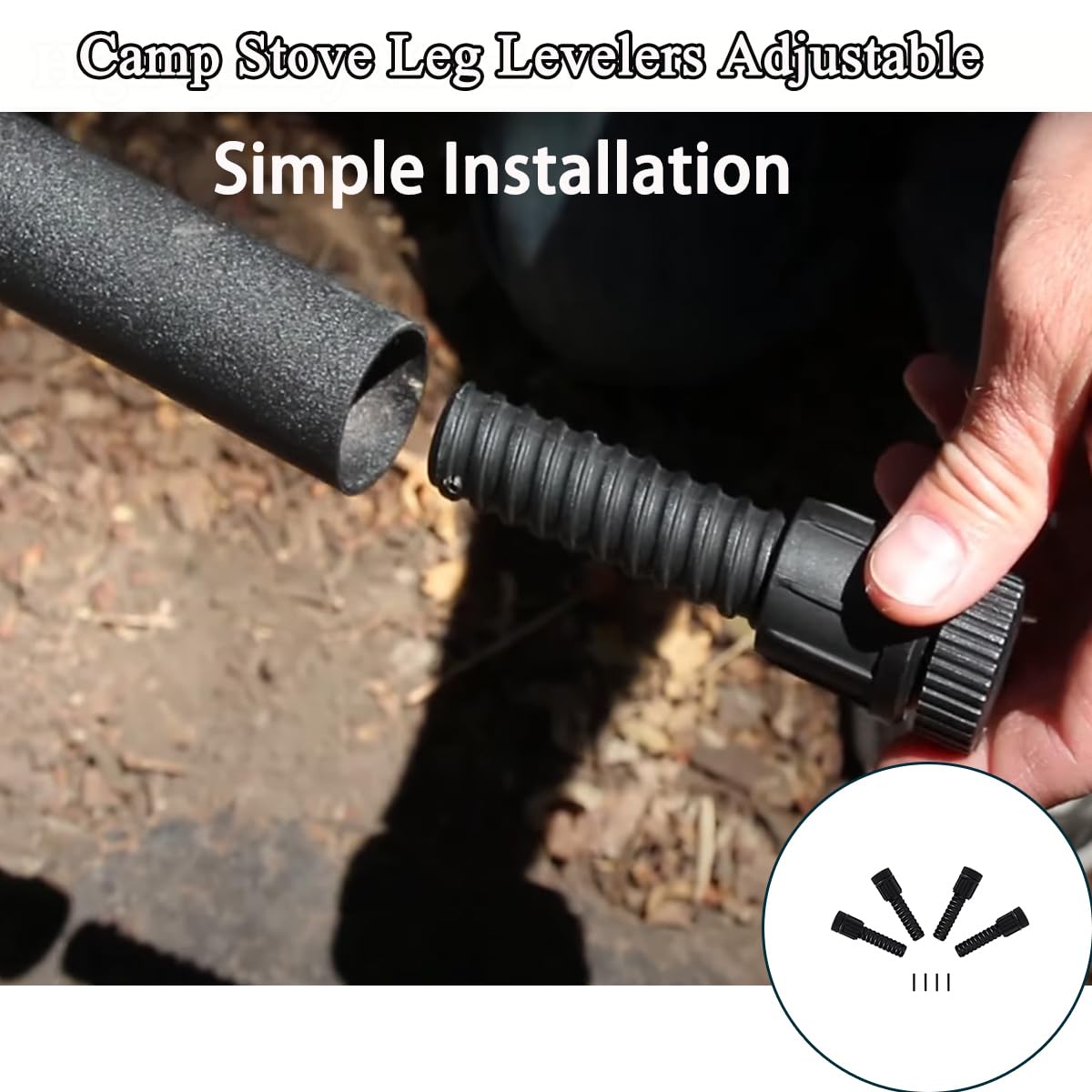 Hqparrts Leg Levelers Leg Levelers For Most C-Amp C-Hef Stove,Camp Stove Leg Levelers Fit For Outdoor Camping Stove With 1.25''