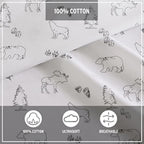 Eddie Bauer - Twin Sheets, Cotton Percale Bedding Set, Crisp  Cool Home Decor (Animal Tracks, Twin)