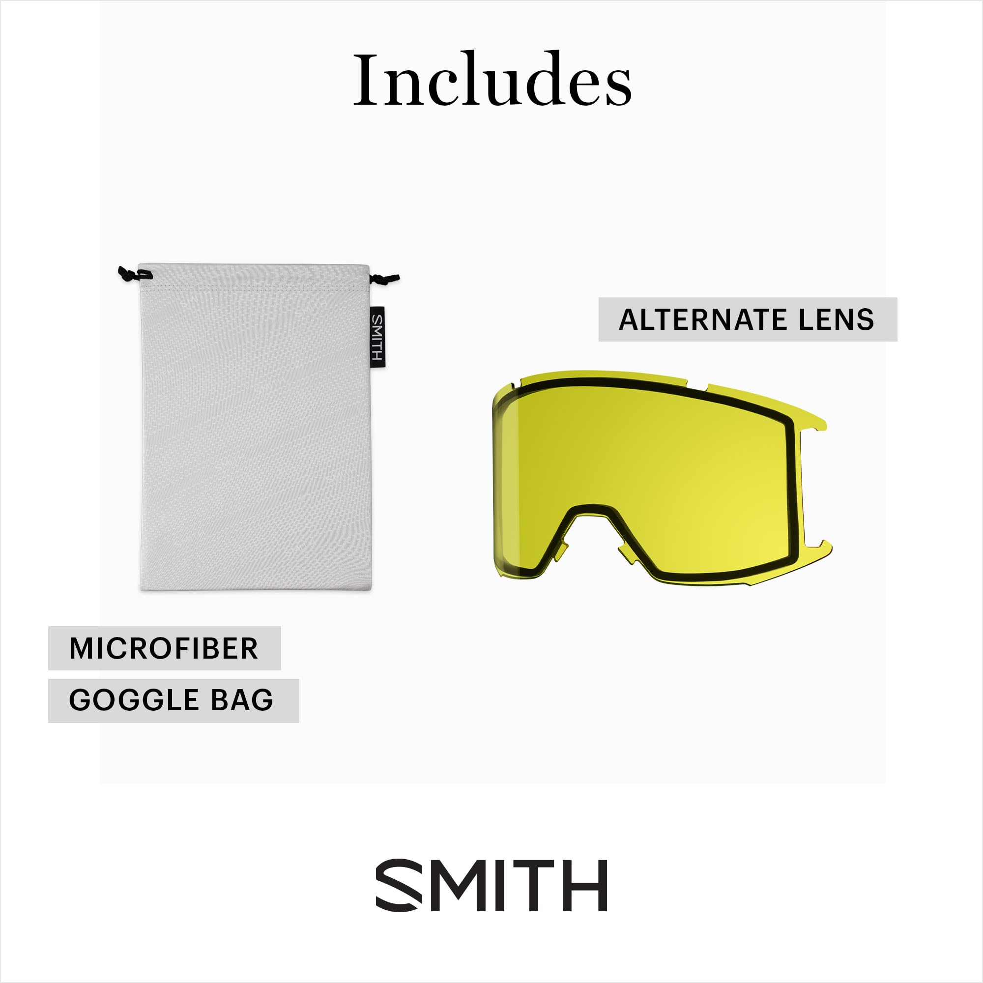Smith Squad Snow Goggles White Vapor  Chromapop Everyday Rose Gold Mirror