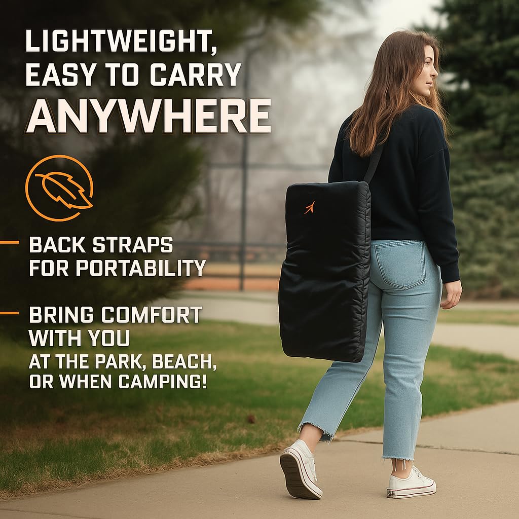 Heated Stadium Seats For Bleachers With Back Support - Usb Battery Included - Upgraded 3 Levels Of Heat - Foldable Chair - 4 Poc