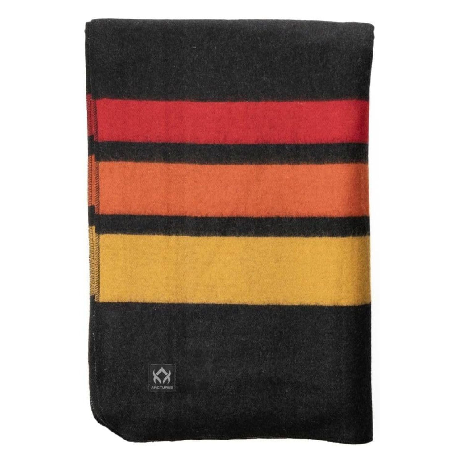 Arcturus Rainier Wool Blanket - Warm, Heavy, Washable, Bed Blanket | Great For Home & Camping (Sunset Peak, Queen)