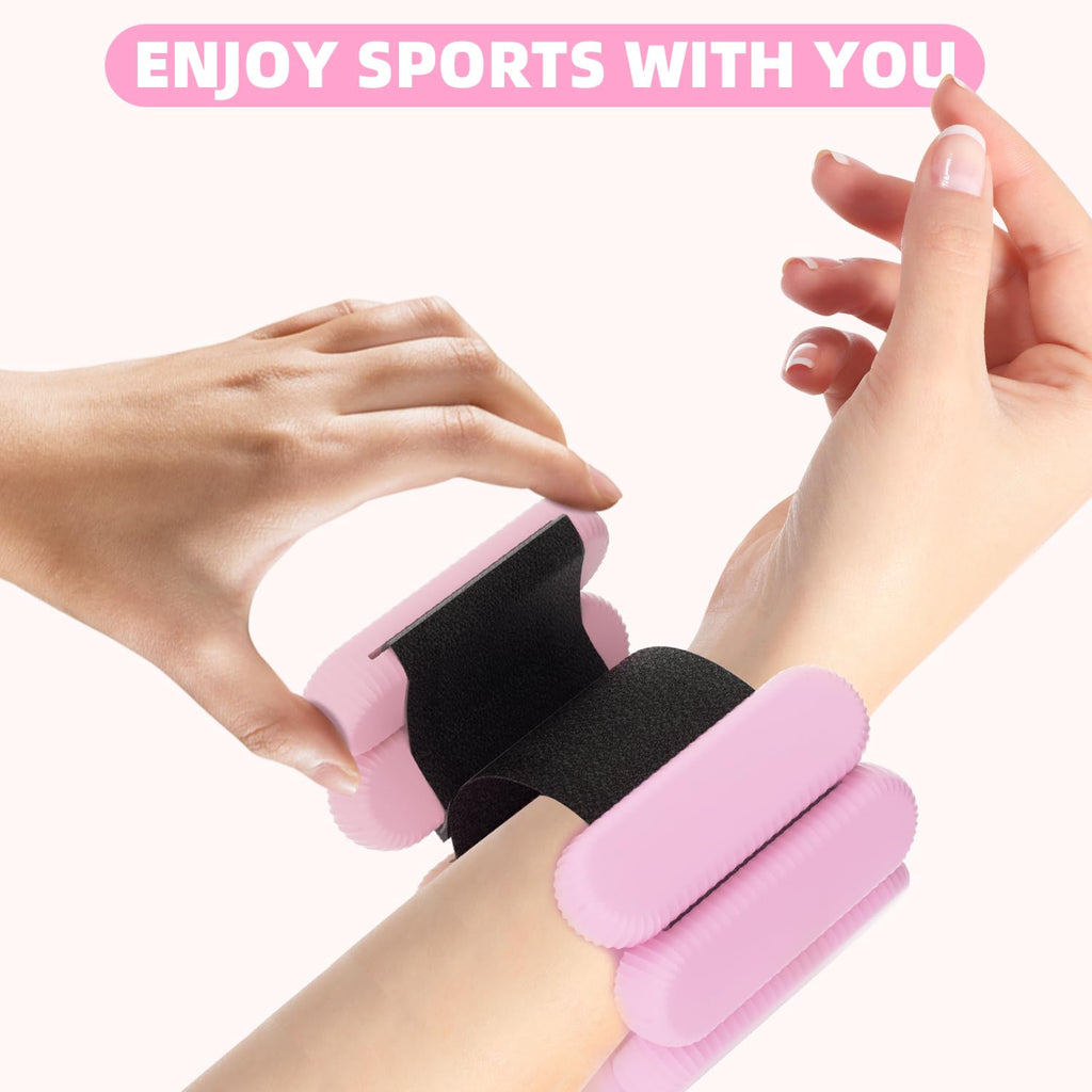 Adjustable Ankle Weights for Women Men,Wrist Weights set for Walking Running,1 Pair (1Lbs Each) Silicone Workout Weights for gym