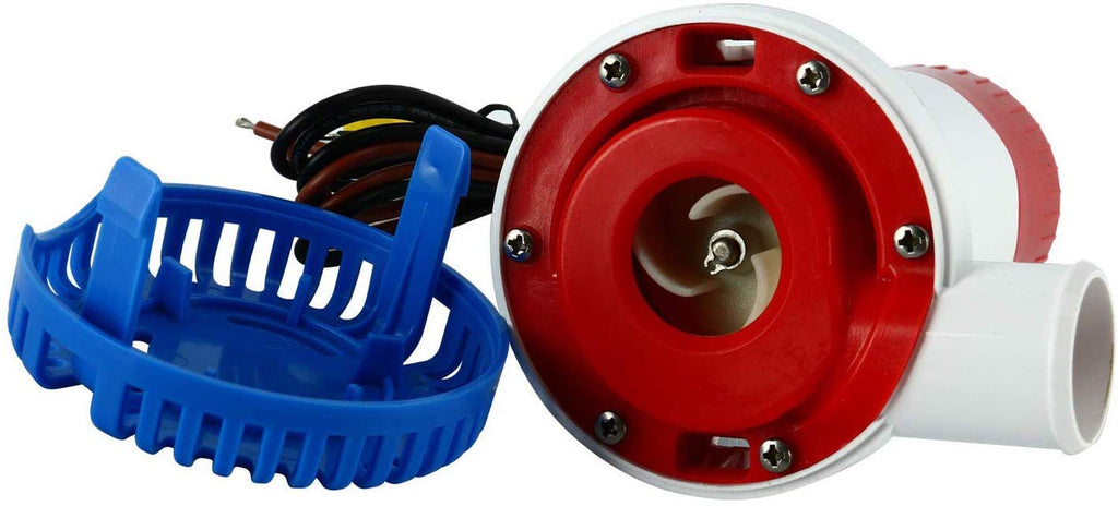 Maxzone Boat Bilge Water Pump 12V 1100Gph Non-Automatic Marine Electric Bilge Pump For Ponds, Pools, Spas Silent, Boat Caravan R