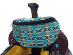 Showman Teal Southwest Design Insulated Nylon Saddle Pouch
