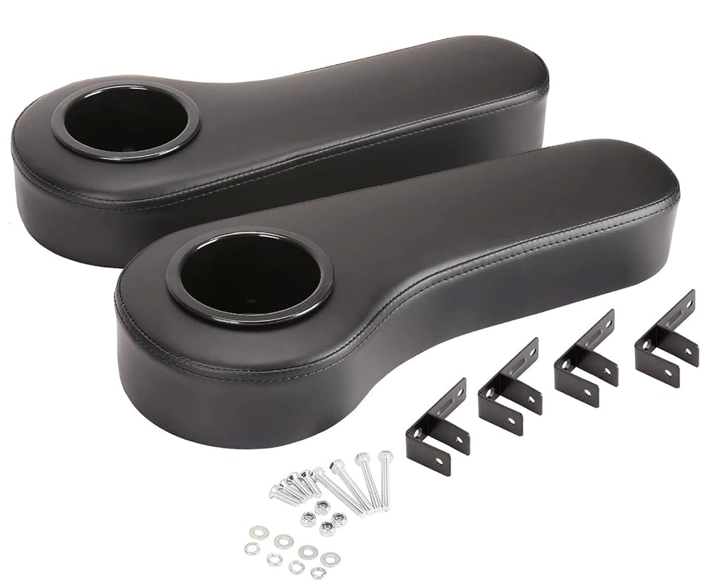Golf Cart Rear Seat Arm Rests | No Drilling Required, Universal Arm Rest Fits On Ezgo, Club Car, Yamaha Golf Cart With Rear Seat