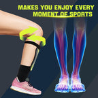 Rawxy Football Soccer Shin Guards With Exceptional Flexible Soft Light Weight - Great For Boys Girls Junior Youth(Neo Lemon,L)
