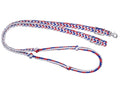 Tough 1 Knotted Cord Roping Rein Red/White/Blue