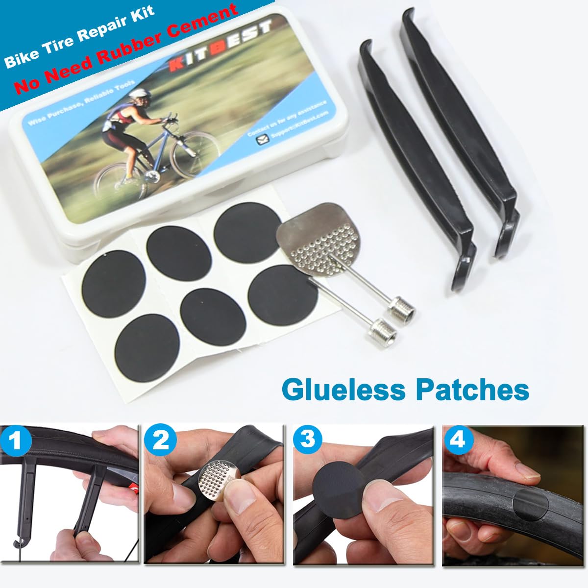 Bike Repair Bag & Bicycle Tire Pump, Tire Puncture Repair Kit, Bike Multi Tool Set, Maintain Bike Repair Tool Kit Portable Bike