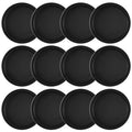 Coopay 12 Pieces Home Air Hockey Pucks 2.5 Inch Heavy Replacement Pucks for Game Tables Equipment Accessories, 12 Grams (Black)