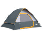 Camping Tent 4 Person, Waterproof Windproof Tent With Rainfly Easy Set Up-Portable Dome Tents For Camping (Gray)